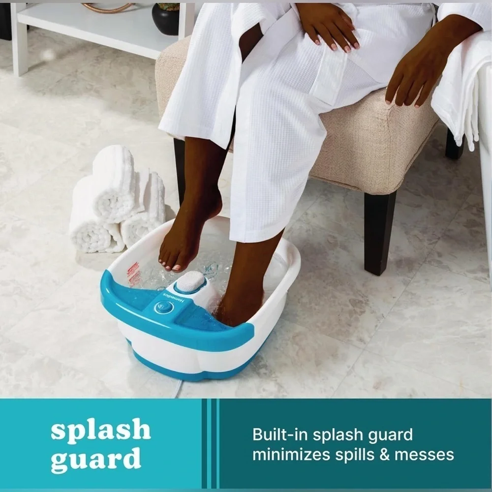 Homedics Foot Spa, Toe Touch Controlled, Removable Pumice Stone